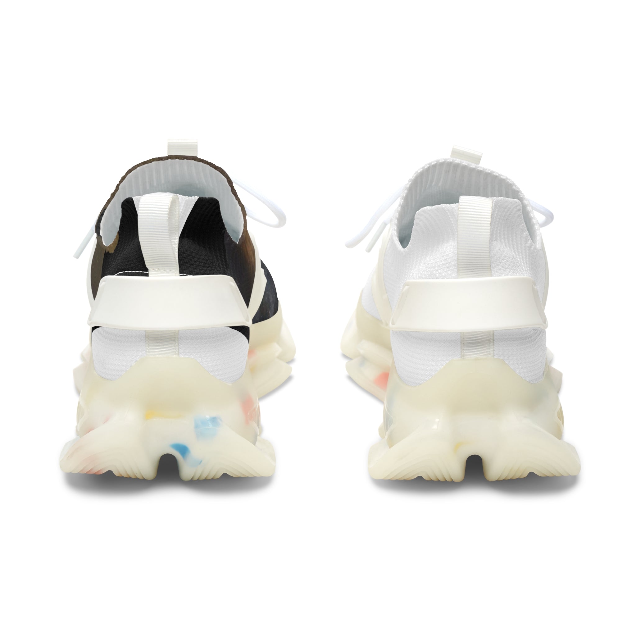 Women's Two-Tone Mesh Sneakers — Lightweight Breathable Athletic Shoes