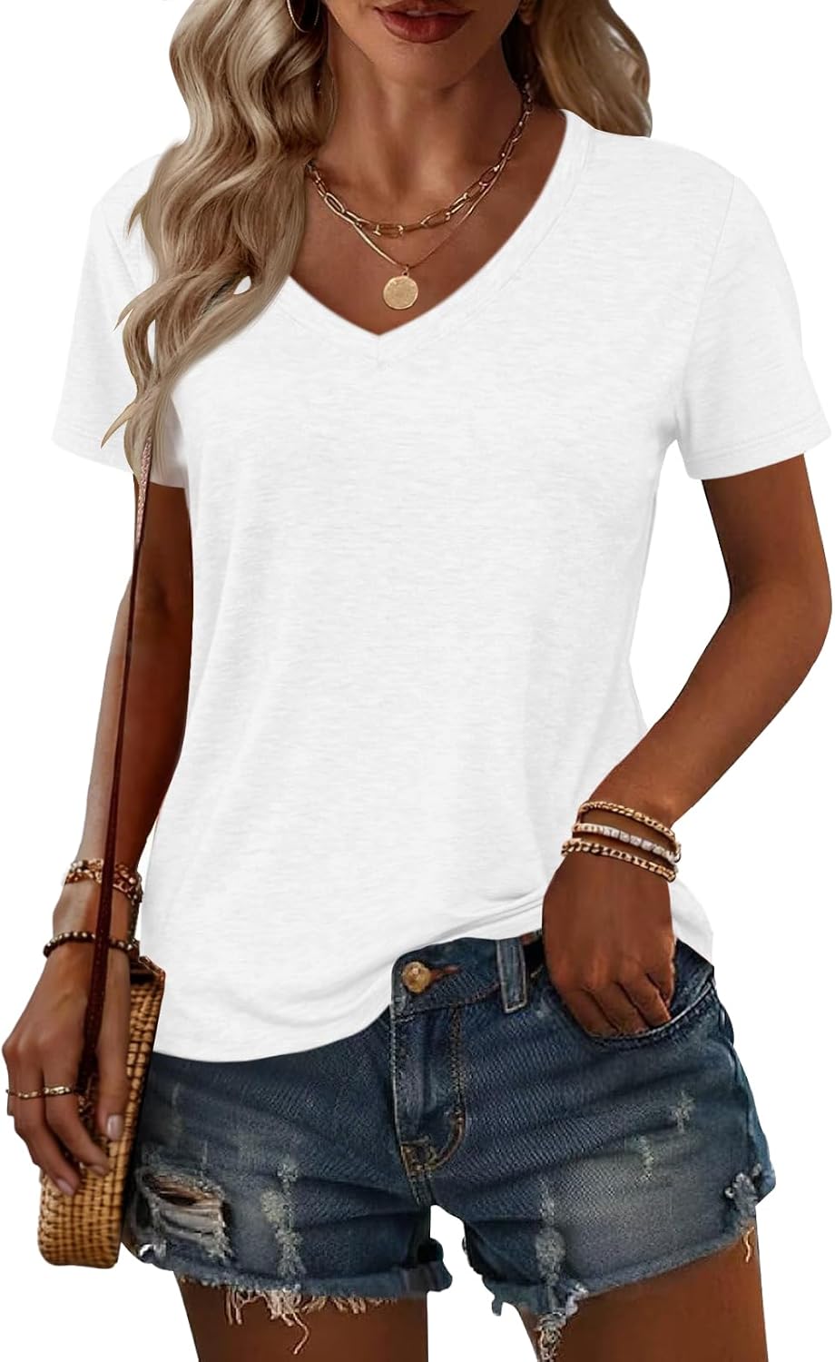 Chic Summer V-Neck Tees