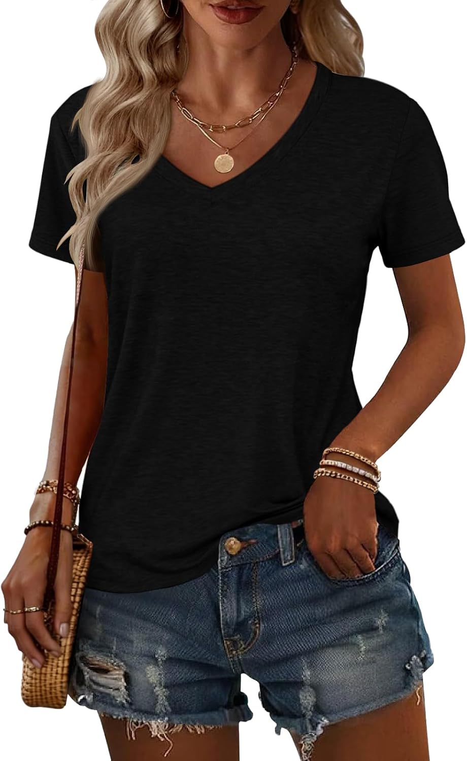 Chic Summer V-Neck Tees