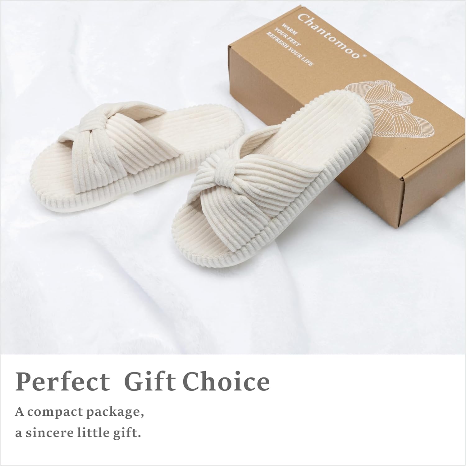 Cozy Memory Foam Bow Slippers